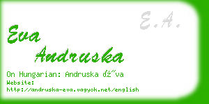 eva andruska business card